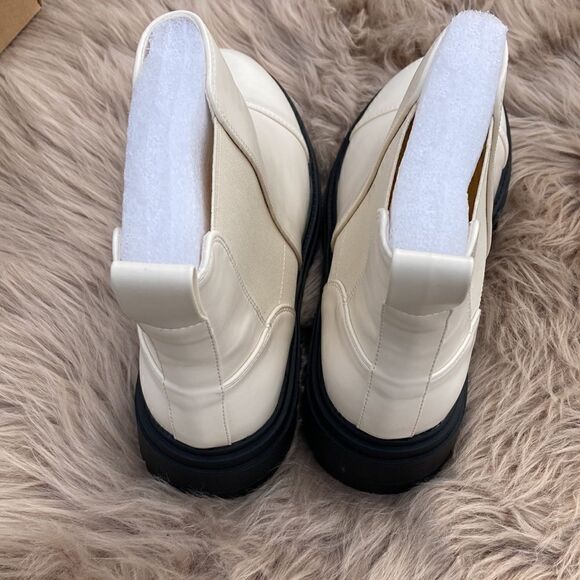 ZBY Lug Sole Ankle Boots Pull on Chunky Chelsea Combat Platform - Picture 8 of 11